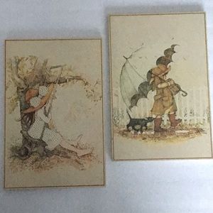 Set of 2 Vintage 1970’s Holly Hobbie Wall Plaques